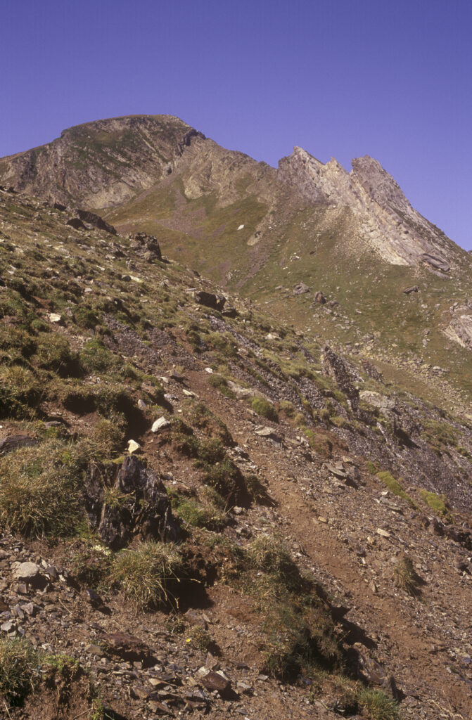 FRANCE, Midi Pyrenees, Pyrenees National Park. The wild landscape of the peaks and valleys of the national park