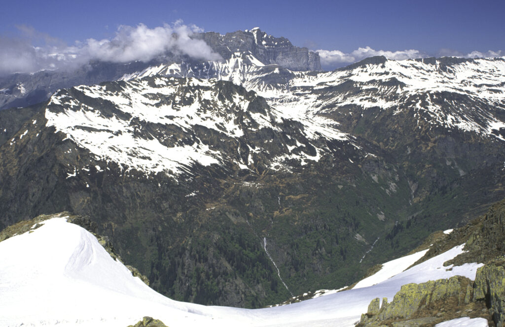 France French Alps Le Brévent View from Le Brevent, near the resort of Chamonix and the Massif du Mont Blanc