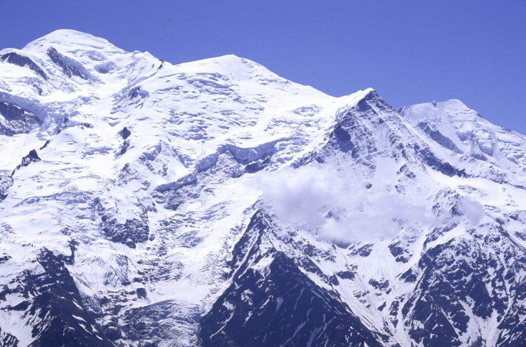 France, French Alps, Mont Blanc. The wild mountain landscape surrounding the Massif du Mont Blanc.