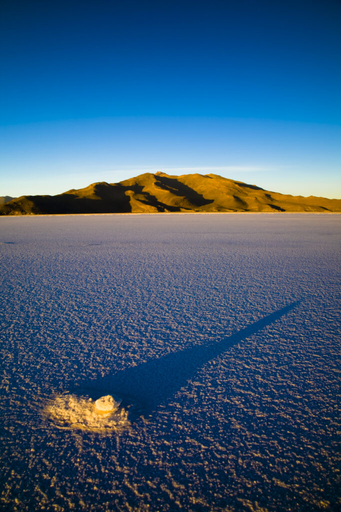 Bolivia, Southern Altiplano, Salar de Uyuni. The worlds largest and highest salt flat, The Salar de Uyuni, viewed at dawn.