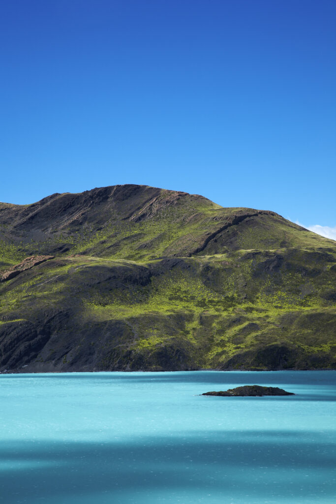 Chile, Southern Patagonia, Torres Del Paine National Park. The emerald coloured Lago Nordenskjold.
