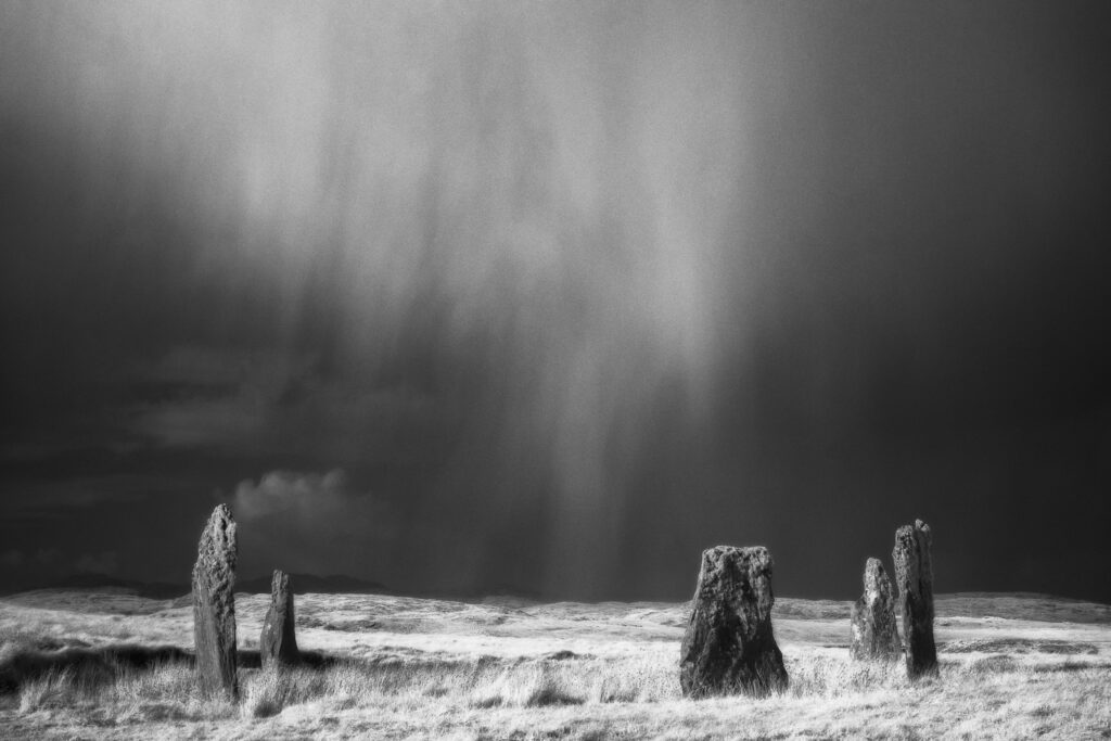 Callanish Stone Circle (No 4), Isle of Lewis. This image was photographed for the Legacy project, a fascinating not-for-profit endeavour to capture the mystifying stone remains of prehistoric sites scattered across the British Isles. Please visit www.thelegacyproject.org.uk for more information.