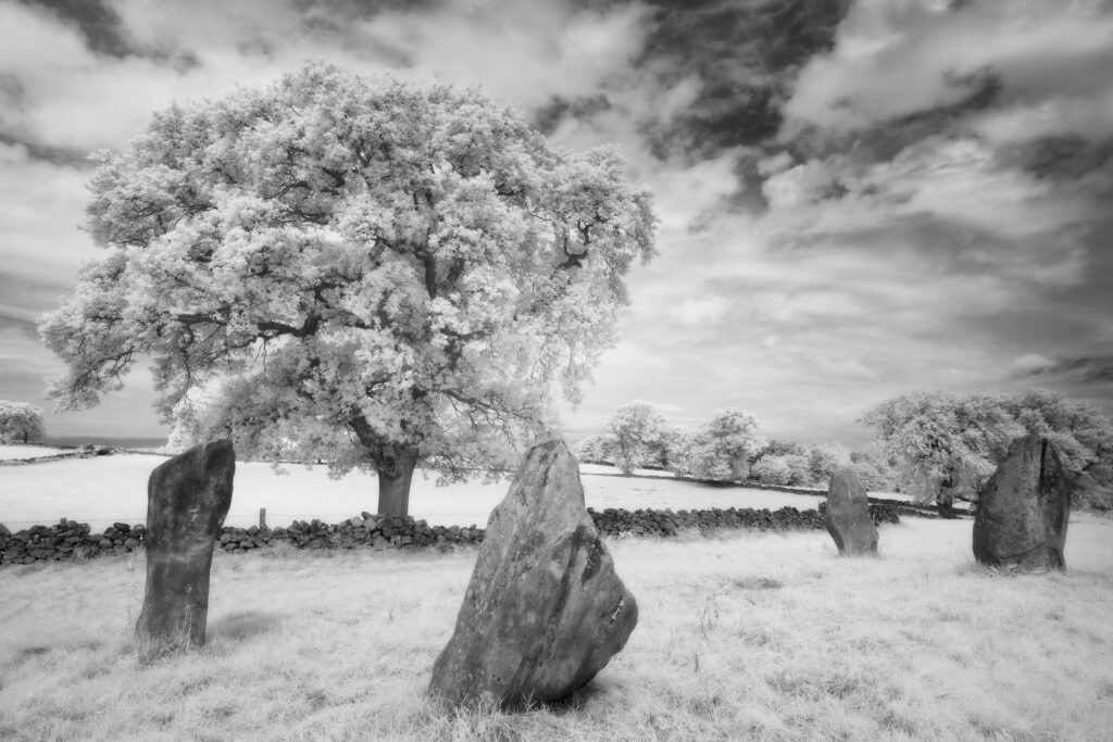 Nine Stones Close Stone Circle, Derbyshire. This image was photographed for the Legacy project, a fascinating not-for-profit endeavour to capture the mystifying stone remains of prehistoric sites scattered across the British Isles. Please visit www.thelegacyproject.org.uk for more information.