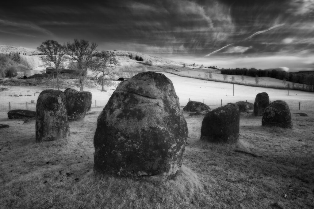 Croft Moraig Stone Circle, Perthshire. This image was photographed for the Legacy project, a fascinating not-for-profit endeavour to capture the mystifying stone remains of prehistoric sites scattered across the British Isles. Please visit www.thelegacyproject.org.uk for more information.