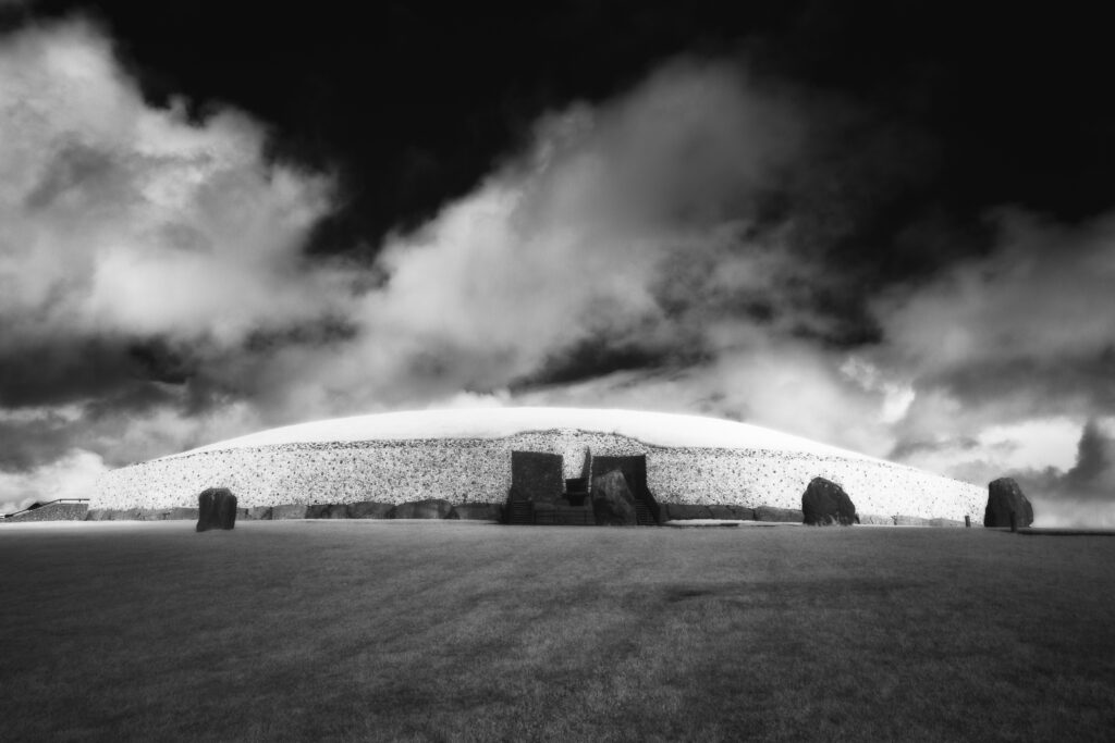 Newgrange, County Meath. This image was photographed for the Legacy project, a fascinating not-for-profit endeavour to capture the mystifying stone remains of prehistoric sites scattered across the British Isles. Please visit www.thelegacyproject.org.uk for more information.