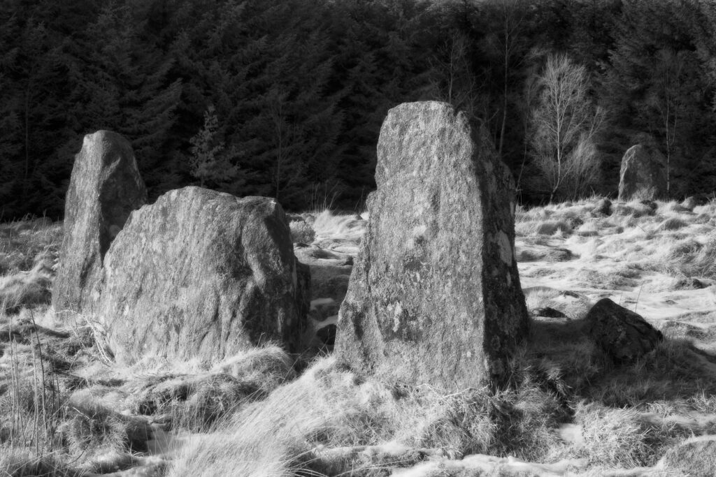 Clune hill Stone Circle, Aberdeenshire. This image was photographed for the Legacy project, a fascinating not-for-profit endeavour to capture the mystifying stone remains of prehistoric sites scattered across the British Isles. Please visit www.thelegacyproject.org.uk for more information.