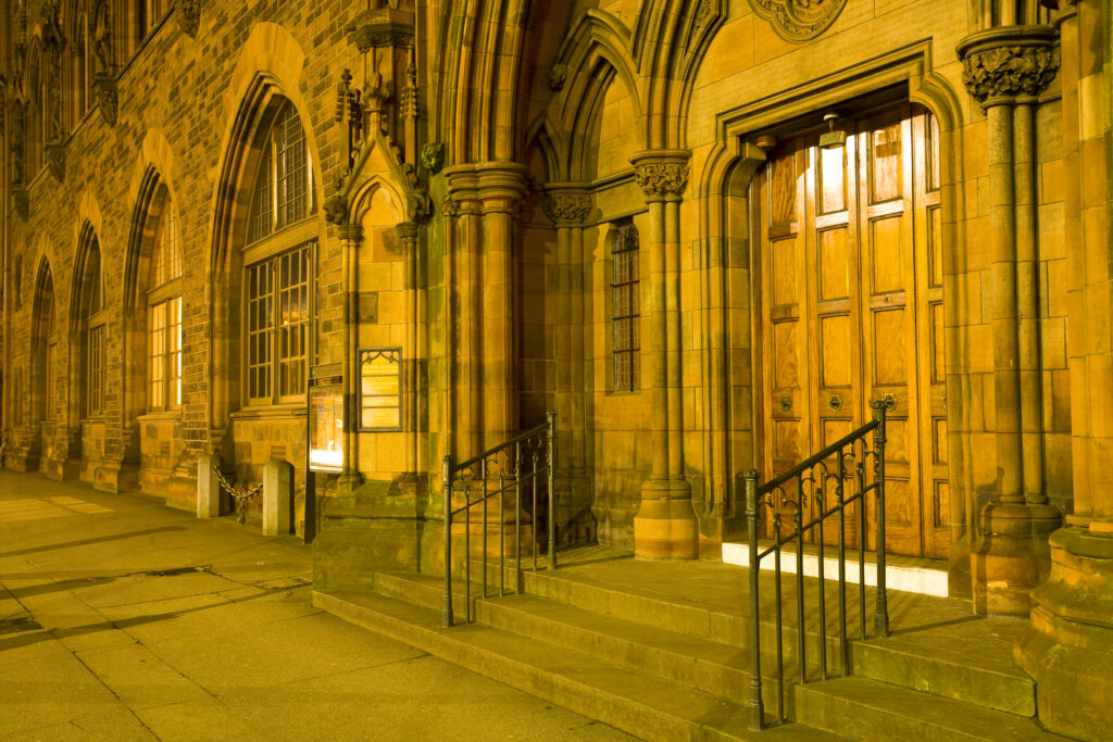Scotland, Edinburgh, Scottish National Portrait Gallery. The Scottish National Portrait Gallery at the time of construction was the worlds first purpose-built portrait gallery.