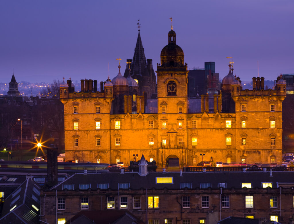 Scotland, Edinburgh, George Heriot's School. George Heriot's School on Lauriston Place in the Old Town, was established in 1628 as the George Heriot's Hospital with the aim of educating the poor children of the city.