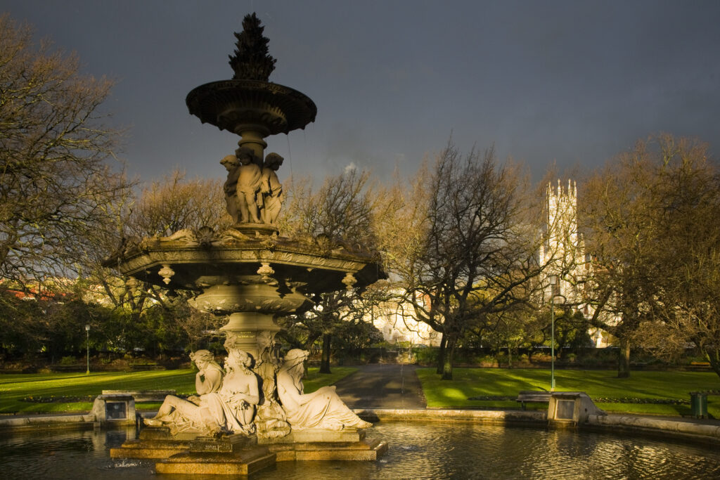 Australia, Tasmania, Launceston. Elaborate fountain from the 1855 Paris Exhibition located in Princes Square in Launceston.