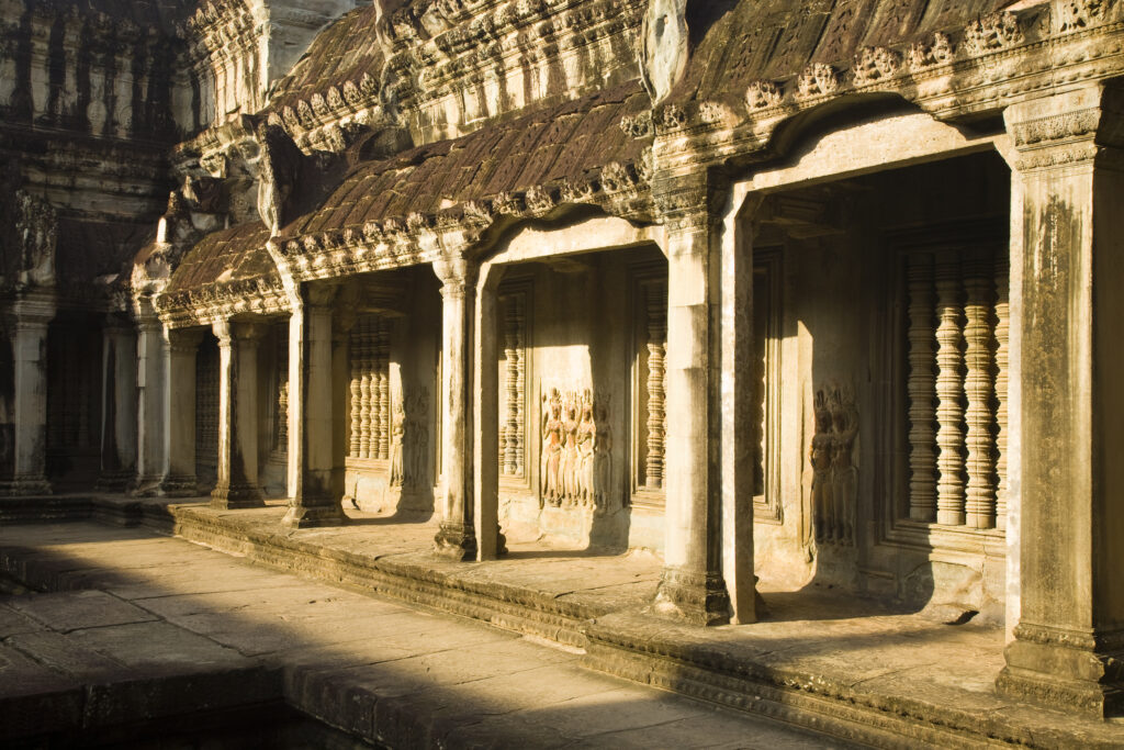 Cambodia, Angkor, Angkor Wat. The dramatic remains of Angkor Wat.