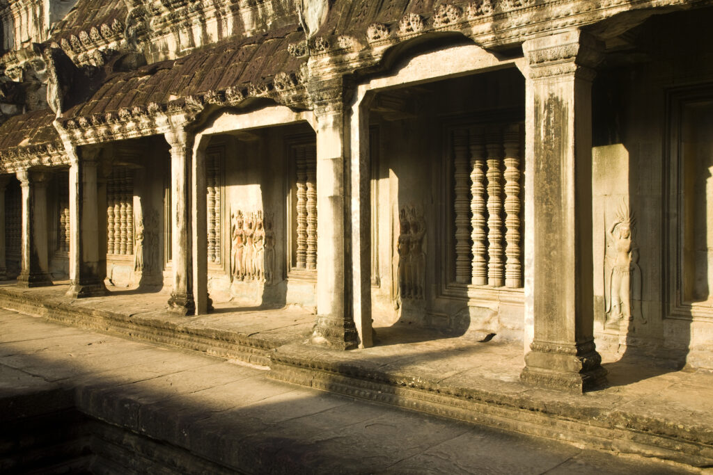 Cambodia, Angkor, Angkor Wat. The dramatic remains of Angkor Wat.