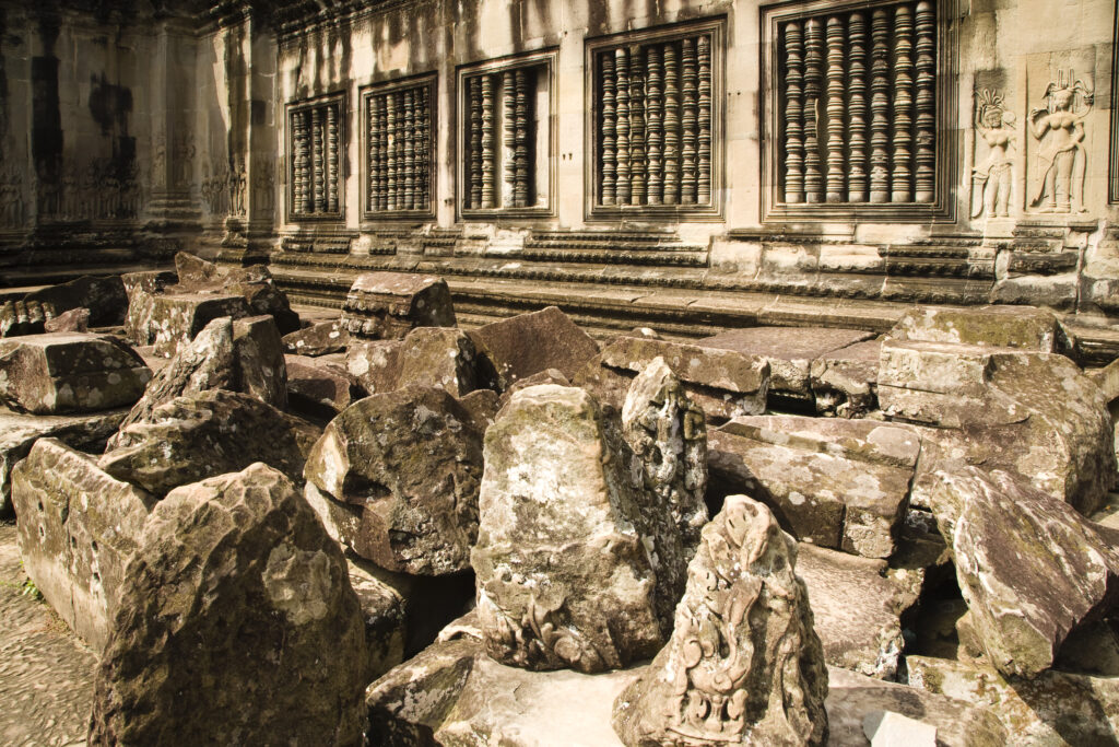 Cambodia, Angkor, Angkor Wat. The dramatic remains of Angkor Wat.