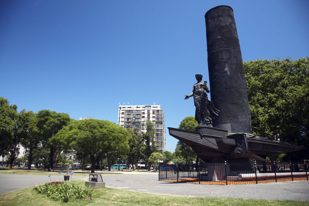 Argentina, Buenos Aires Province, Buenos Aires. Monument / sculpture in the Plarque Lezama.