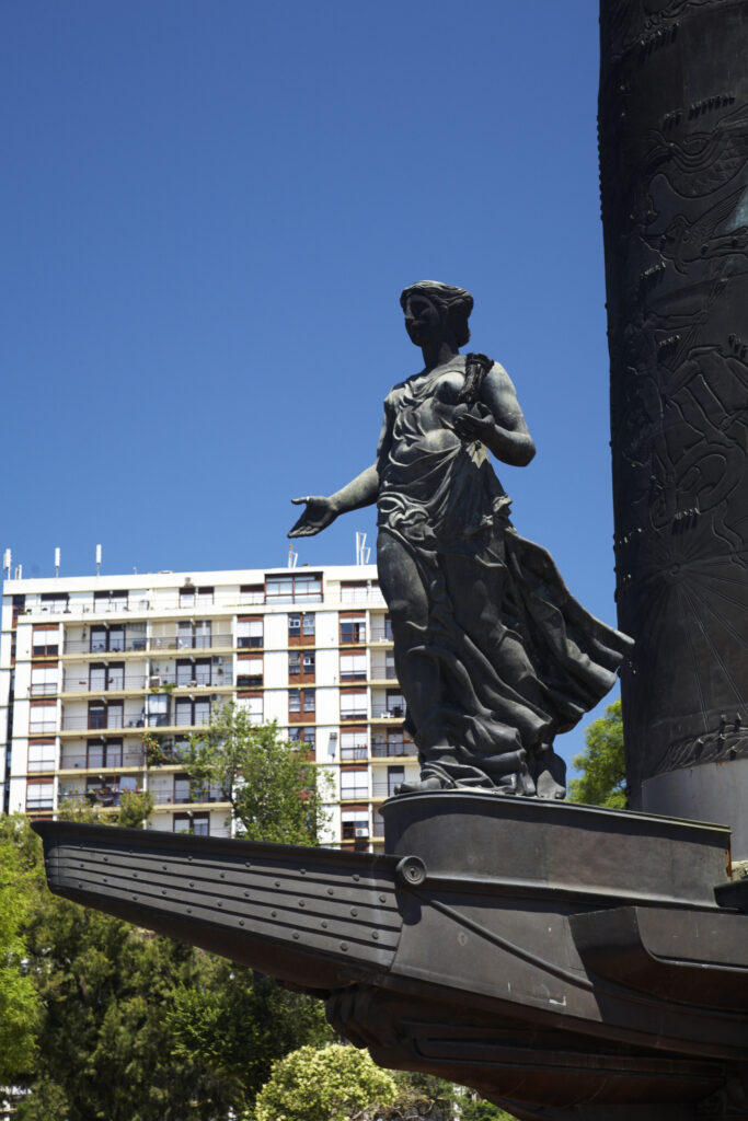 Argentina, Buenos Aires Province, Buenos Aires. Monument / sculpture in the Plarque Lezama.