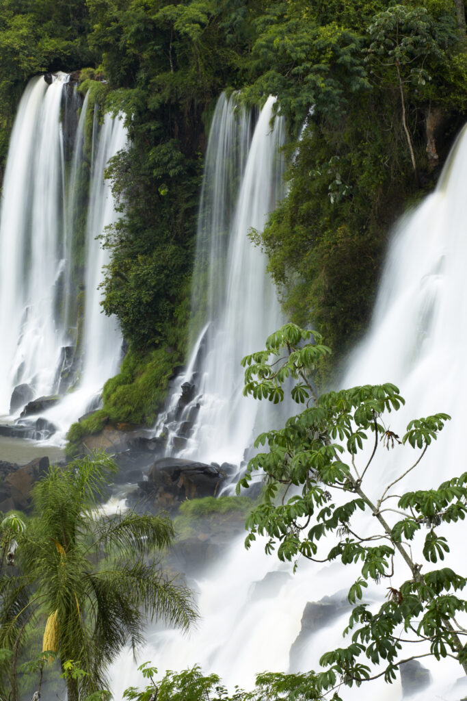 Argentina, Misiones, Iguazu National Park. The impressive Iguazu waterfalls - A world heritage site.
