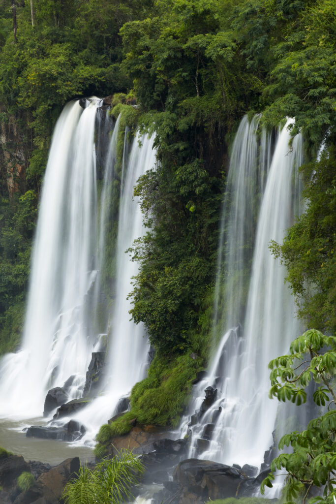 Argentina, Misiones, Iguazu National Park. The impressive Iguazu waterfalls - A world heritage site.
