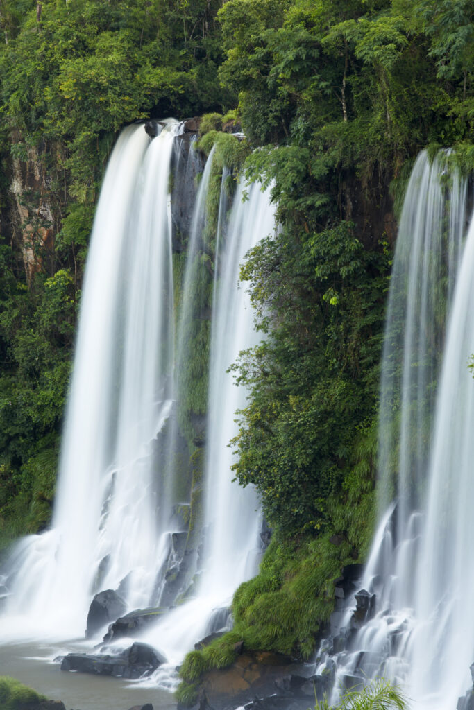 Argentina, Misiones, Iguazu National Park. The impressive Iguazu waterfalls - A world heritage site.