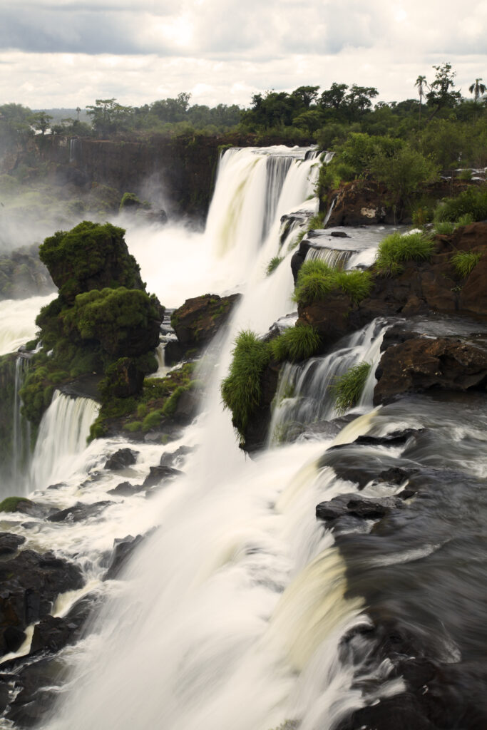 Argentina, Misiones, Iguazu National Park. The impressive Iguazu waterfalls - A world heritage site.