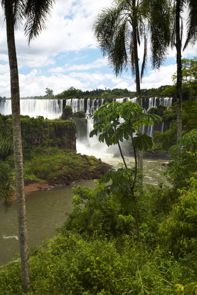 Argentina, Misiones, Iguazu National Park. The impressive Iguazu waterfalls - A world heritage site.