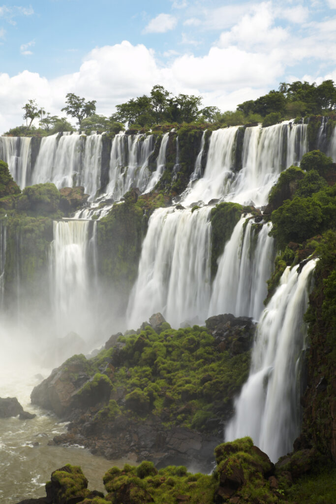 Argentina, Misiones, Iguazu National Park. The impressive Iguazu waterfalls - A world heritage site.