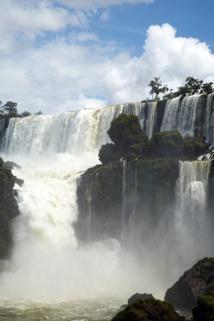 Argentina, Misiones, Iguazu National Park. The impressive Iguazu waterfalls - A world heritage site.