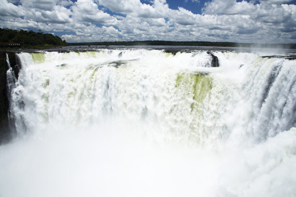 Argentina, Misiones, Iguazu National Park. The impressive Iguazu waterfalls - A world heritage site.
