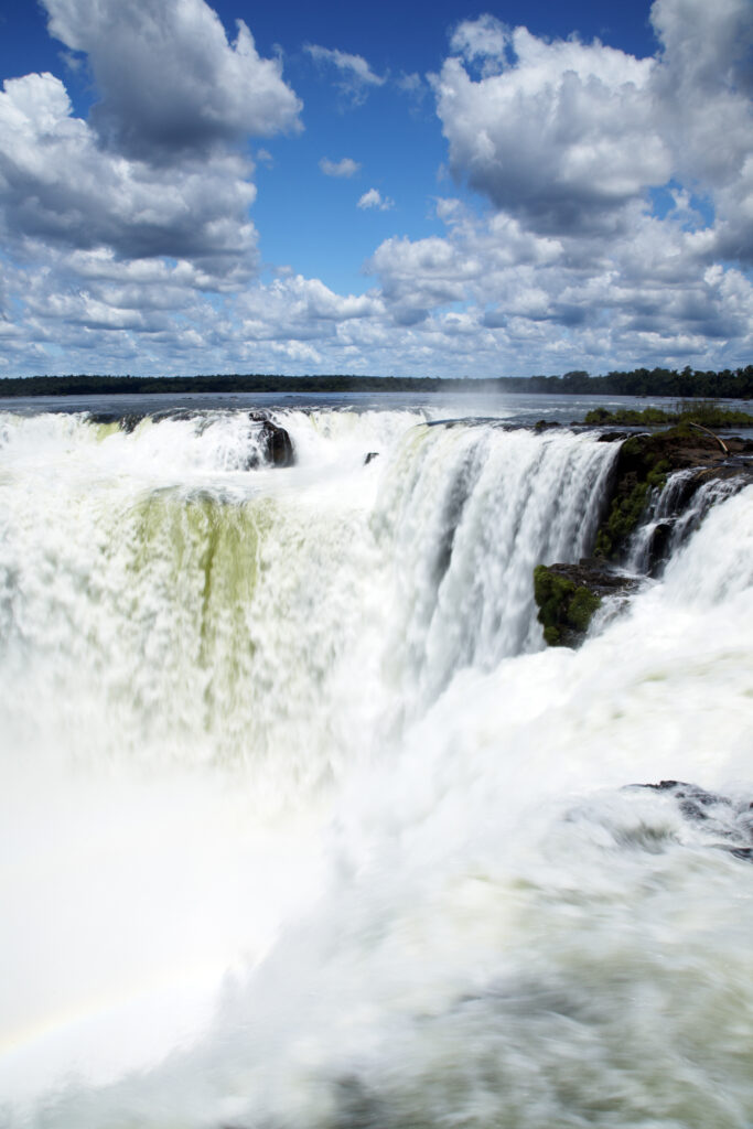 Argentina, Misiones, Iguazu National Park. The impressive Iguazu waterfalls - A world heritage site.
