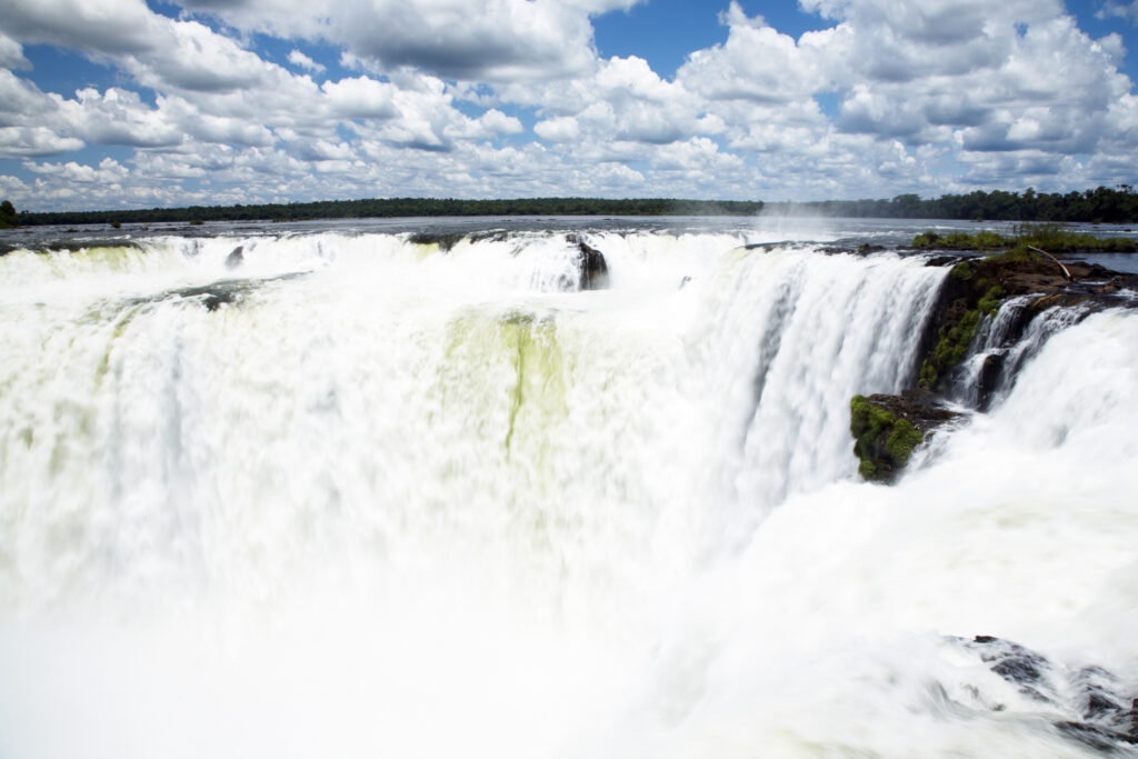 Argentina, Misiones, Iguazu National Park. The impressive Iguazu waterfalls - A world heritage site.