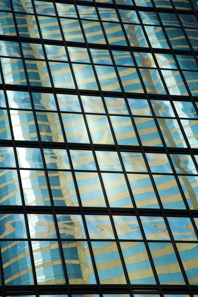 People's Republic of China, Hong Kong Special Administrative Region, Hong Kong Island. Abstract view of the modern architecture of the Hong Kong financial district.