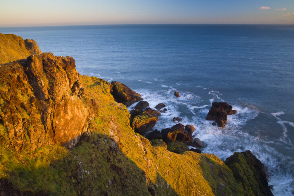 Scotland, Scottish Borders, St Abbs. The rocky coastline of the St Abbs National Nature Reserve.