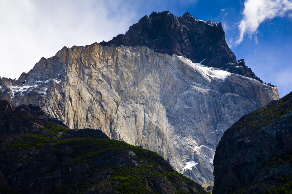 RF - Chile, Southern Patagonia, Torres Del Paine National Park. Distorted peaks of the Los Cuernos viewed from the Circuit / W Track.