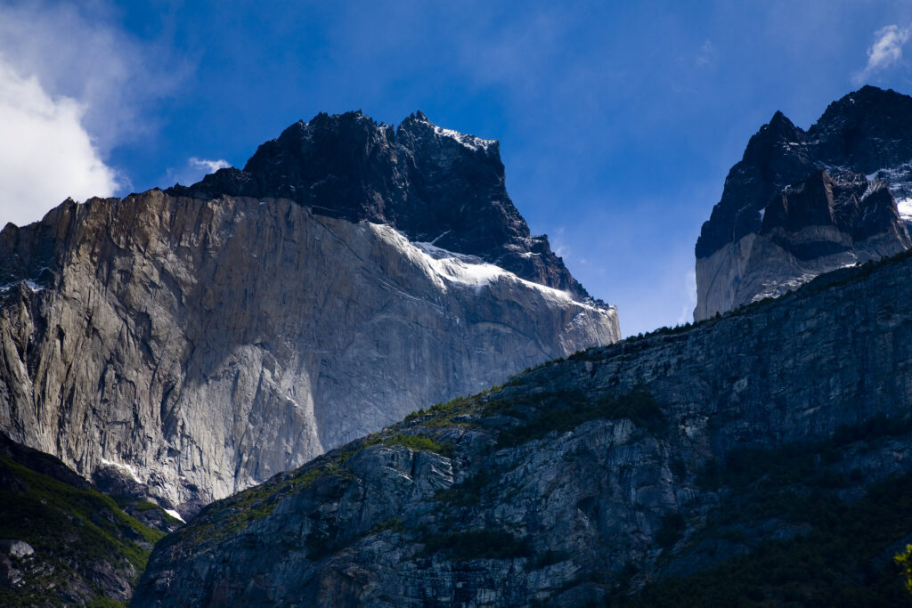 RF - Chile, Southern Patagonia, Torres Del Paine National Park. Distorted peaks of the Los Cuernos viewed from the Circuit / W Track.