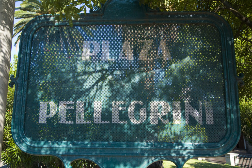 Argentina, Mendoza Province, Mendoza City. Plaza Pellegrini in Mendoza City.