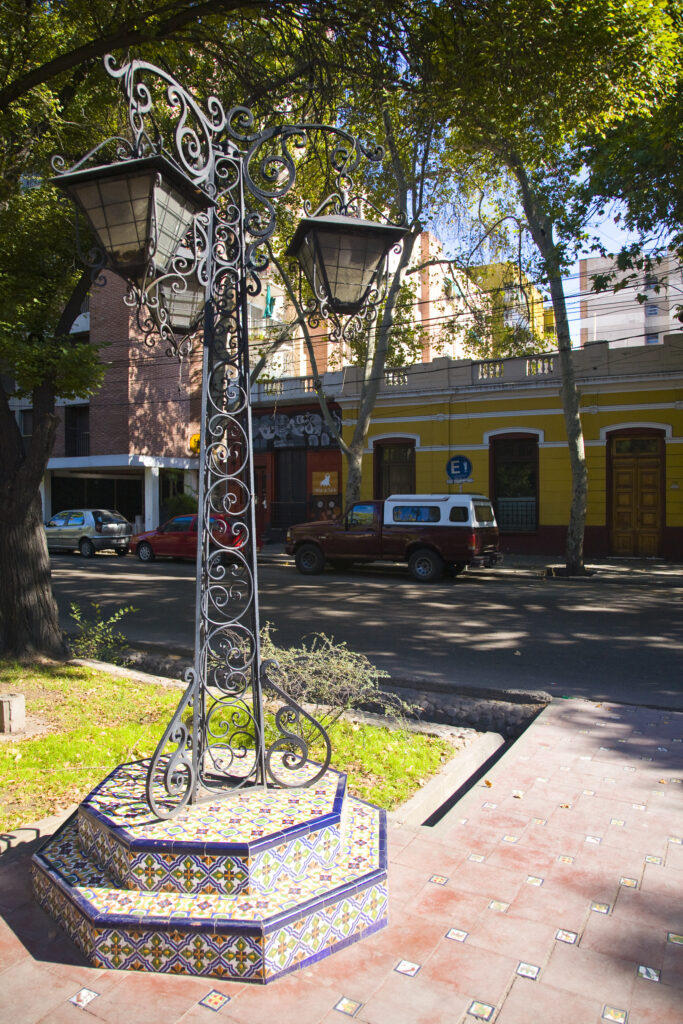 Argentina, Mendoza Province, Mendoza City. Plaza España in Mendoza City.