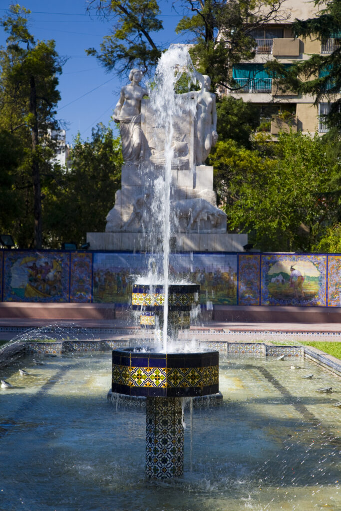 Argentina, Mendoza Province, Mendoza City. Plaza España in Mendoza City.