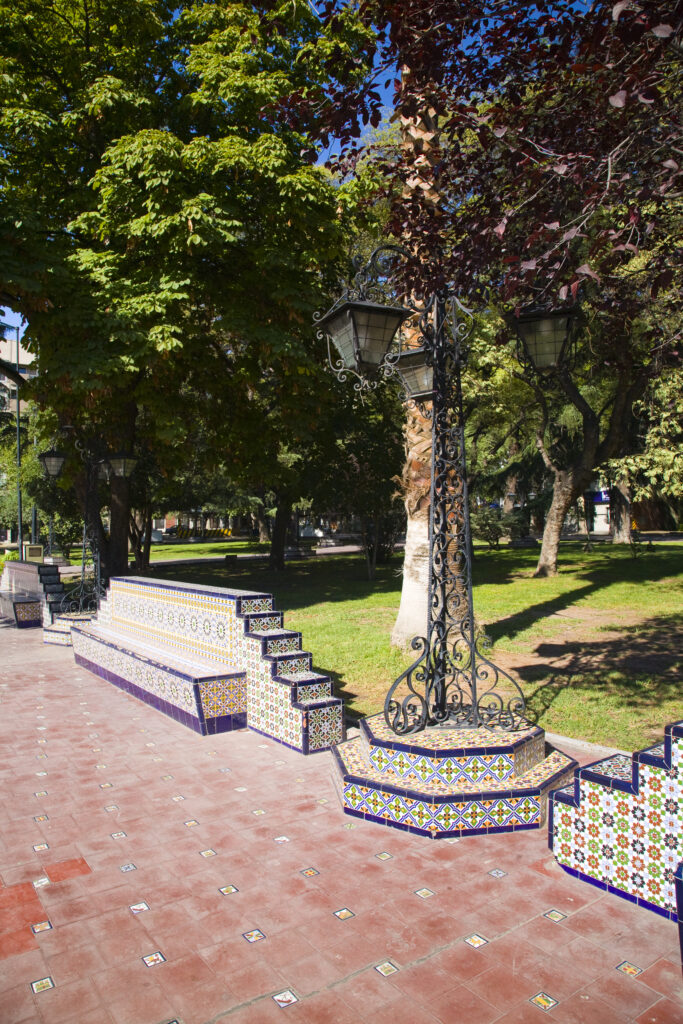 Argentina, Mendoza Province, Mendoza City. Plaza España in Mendoza City.