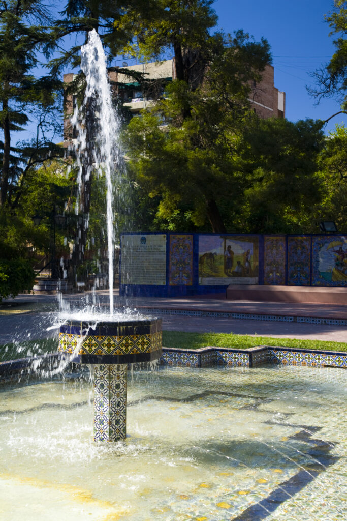 Argentina, Mendoza Province, Mendoza City. Plaza España in Mendoza City.