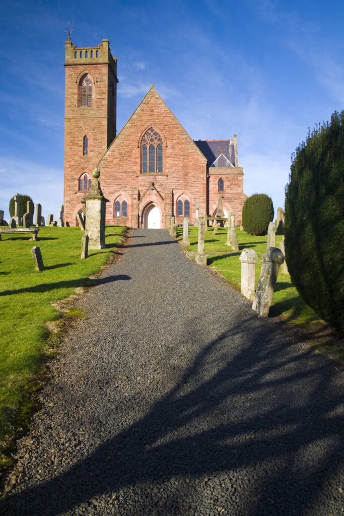 Scotland, Scottish Borders, Earlston. The parish church of Earlston, a small village located north of Melrose.
