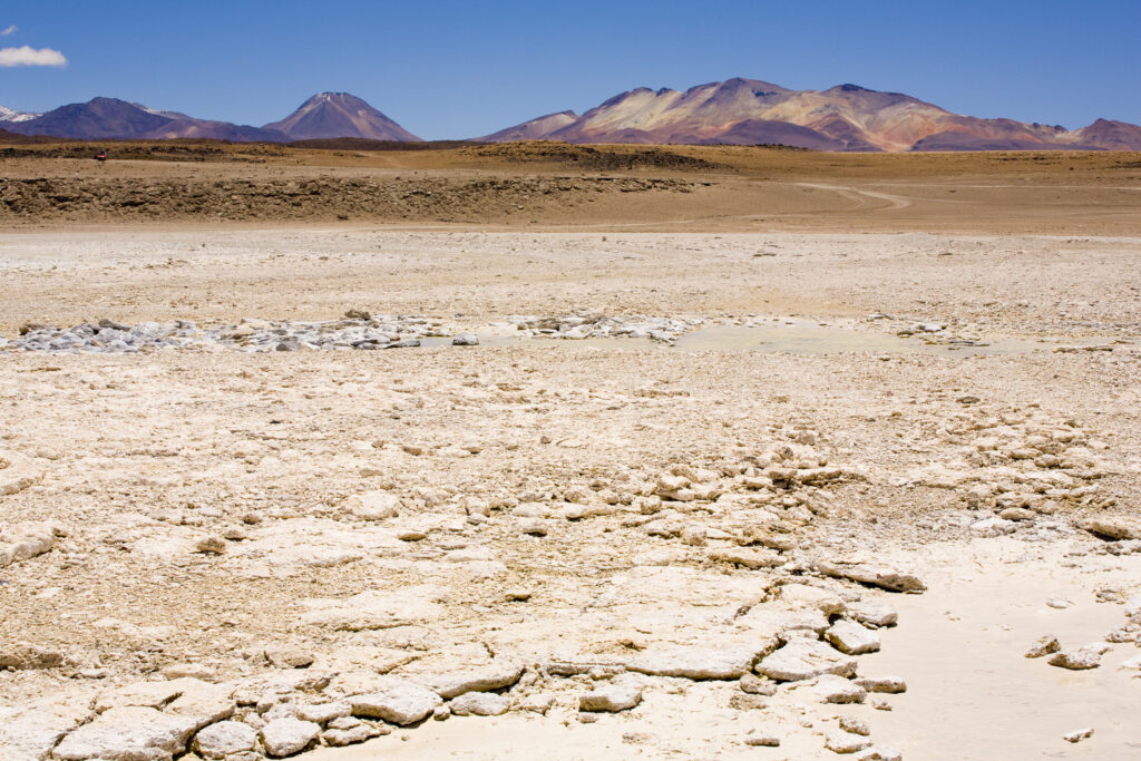 Bolivia, Southern Altiplano. The remote, other world landscape of the Bolivian Sothern Altiplano.