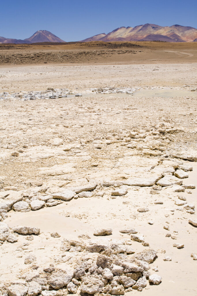 Bolivia, Southern Altiplano. The remote, other world landscape of the Bolivian Sothern Altiplano.