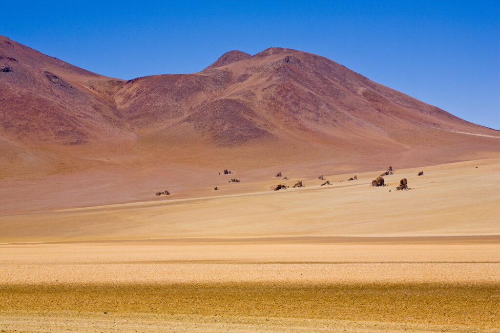 Bolivia, Southern Altiplano, Painted Desert - A landscape that could have inspired Salvador Dhali in the Bolivian Southern Altiplano.