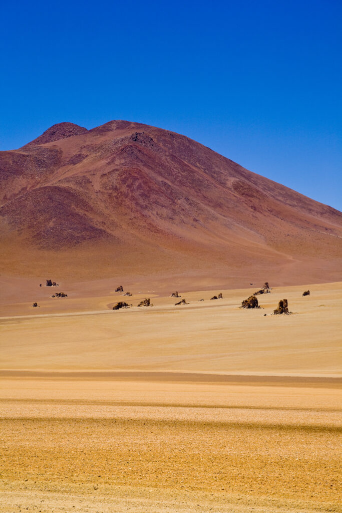 Bolivia, Southern Altiplano, Painted Desert - A landscape that could have inspired Salvador Dhali in the Bolivian Southern Altiplano.