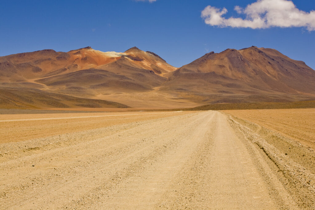 Bolivia, Southern Altiplano, Painted Desert - A landscape that could have inspired Salvador Dhali in the Bolivian Southern Altiplano.