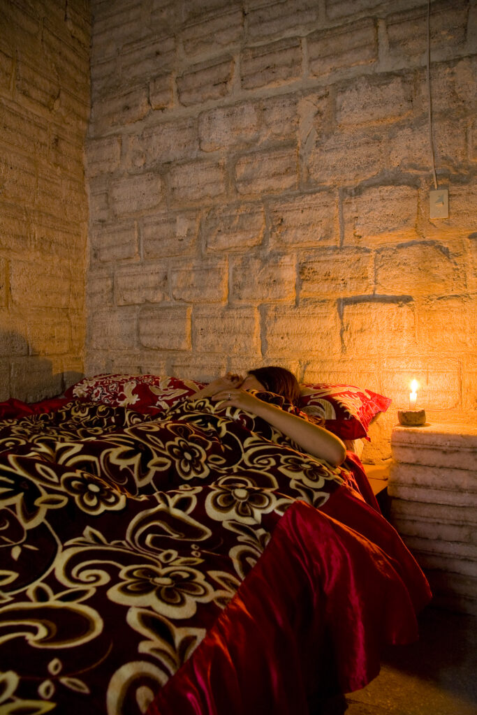 Bolivia, Southern Altiplano, Salt Hotel. Salt Hotel offering a unique nights accommodation near the salt flat of the Salar de Uyuni.