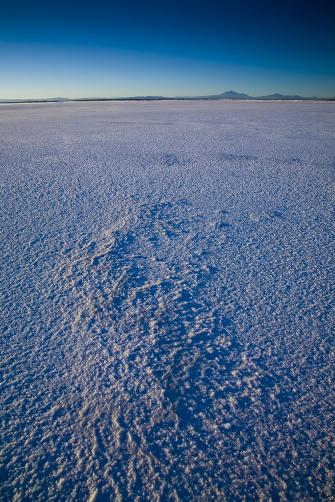 Bolivia, Southern Altiplano, Salar de Uyuni. The worlds largest and highest salt flat, The Salar de Uyuni, viewed at dawn.