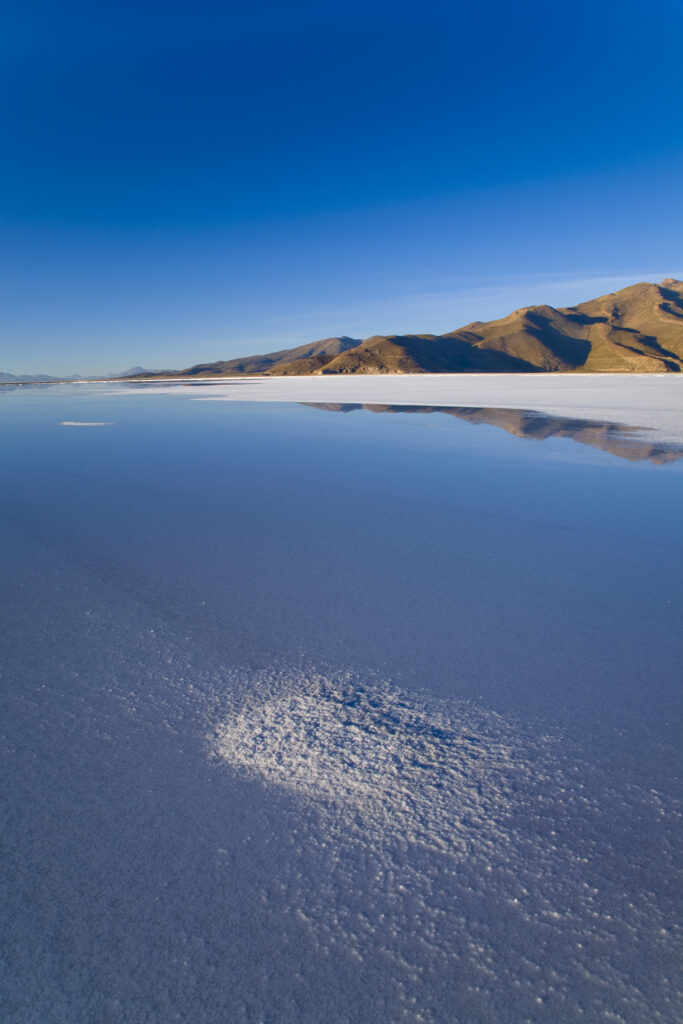 Bolivia, Southern Altiplano, Salar de Uyuni. The worlds largest and highest salt flat, The Salar de Uyuni, viewed at dawn.