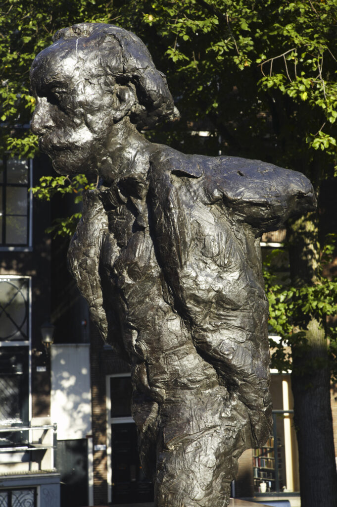 Netherlands, North Holland, Amsterdam. Bust of famous Netherlands writer Multatuli situated in Amsterdam City.