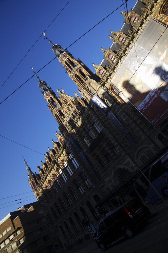 Netherlands, North Holland, Amsterdam. The Neo Gothic Magna Plaza Shopping Centre, located near Dam Square in the heart of Amsterdam City.