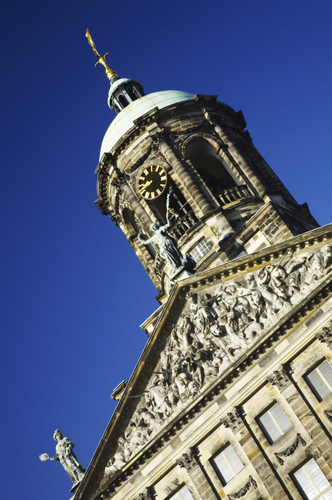 Netherlands, North Holland, Amsterdam. The Royal Palace located near Dam Square in the heart of Amsterdam City.