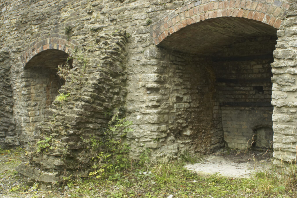 England, Shropshire, Wenlock Edge. Knowle Quarry Lime Kilns located in the National Trust area near Much Wenlock and the West Midlands.
